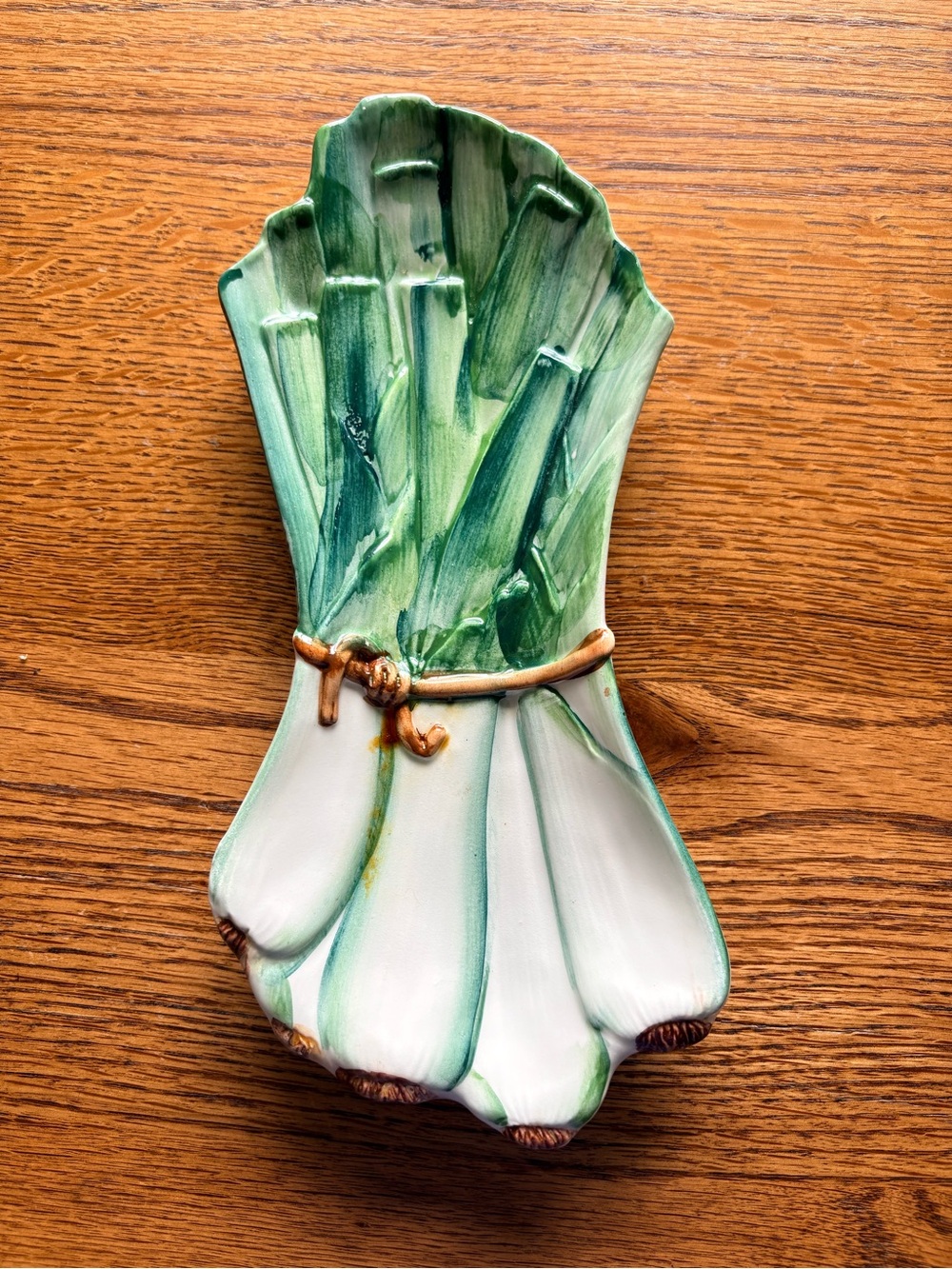 Vintage Leek Onion Made in Italy spoonrest